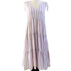 $190 Hatch Linen Stripe Dress